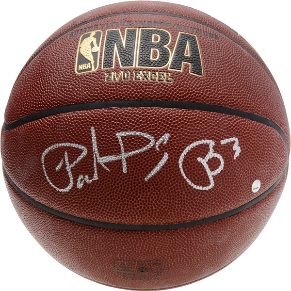 Patrick Ewing New York Knicks Autographed Spalding Indoor/Outdoor Basketball - Signed in Silver