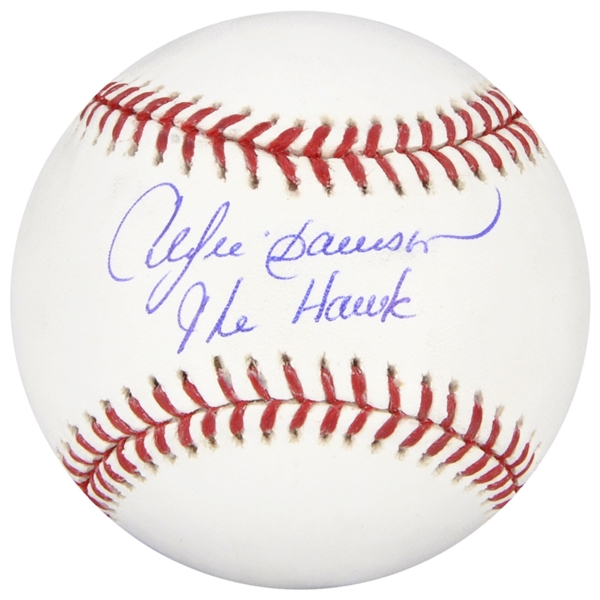 Andre Dawson Autographed MLB Baseball with "The Hawk" Inscription