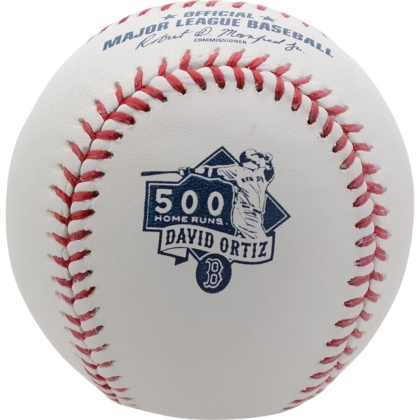David Ortiz Boston Red Sox 500th Career Home Run Logo Baseball