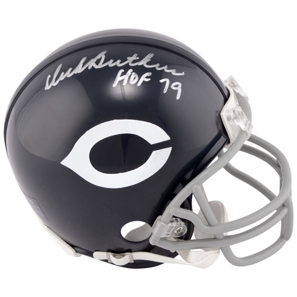 Dick Butkus Chicago Bears Autographed Mini Helmet with HOF 79 Inscription