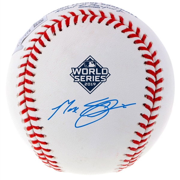Max Scherzer Washington Nationals Autographed 2019 World Series Bound Baseball