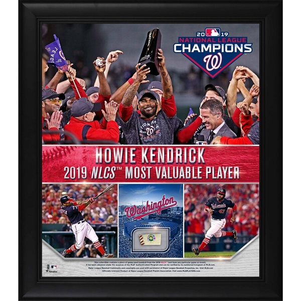 Howie Kendrick Washington Nationals Framed 15" x 17" 2019 National League Champions MVP Collage with a Piece of NLCS Game-Used Baseball - Limited Edition of 219