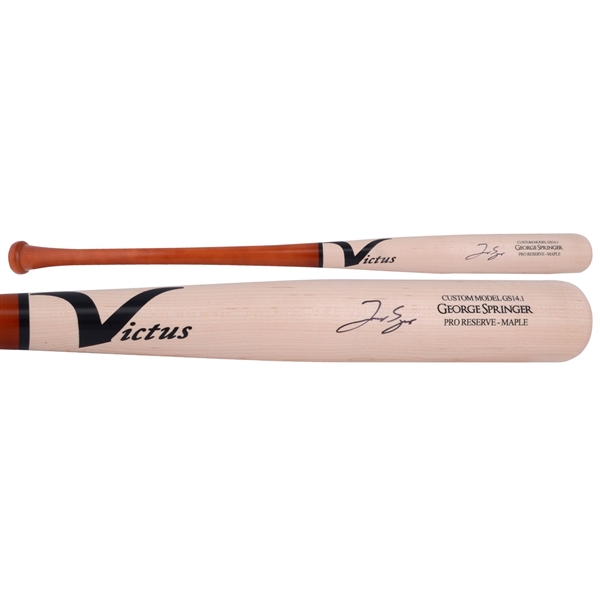 George Springer Houston Astros Autographed Victus Game Model Bat