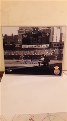 New York Yankees Don Larsen Signed 8x10 Photo with inscription WS PG 10-8-56