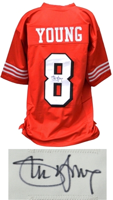 Steve Young Signed Red Custom Football Jersey 