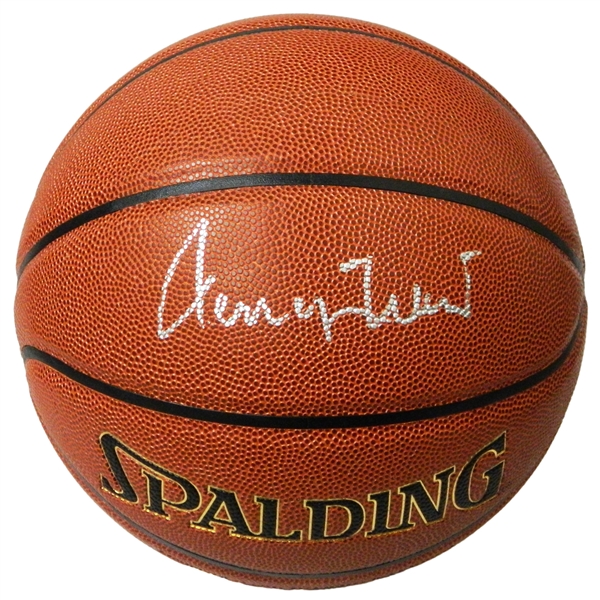 Jerry West Signed Spalding NBA Indoor/Outdoor Basketball