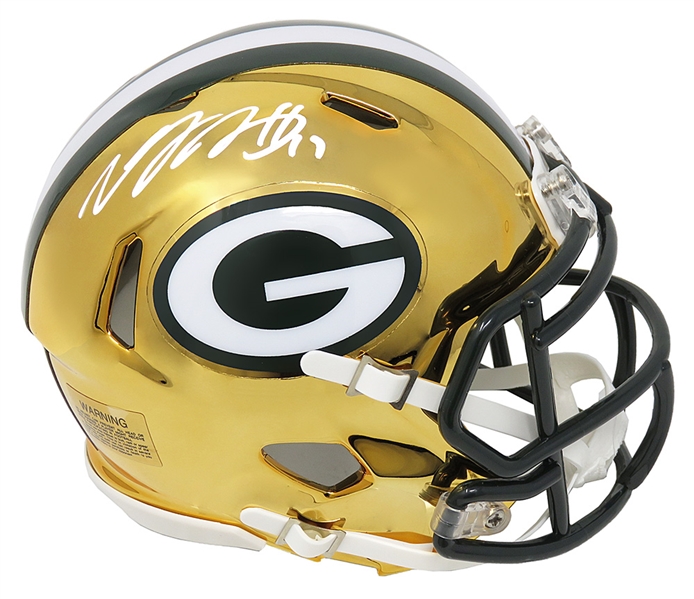 Davante Adams Signed Green Bay Packers Chrome Riddell Speed Helmet