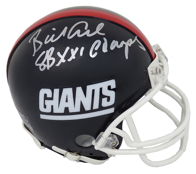 Billy Ard Signed New York Giants Throwback Riddell Mini Helmet w/SB XXI Champs