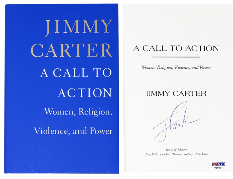 President Jimmy Carter Signed A Call To Action Women, Religion, Violence & Power Hardcover Book
