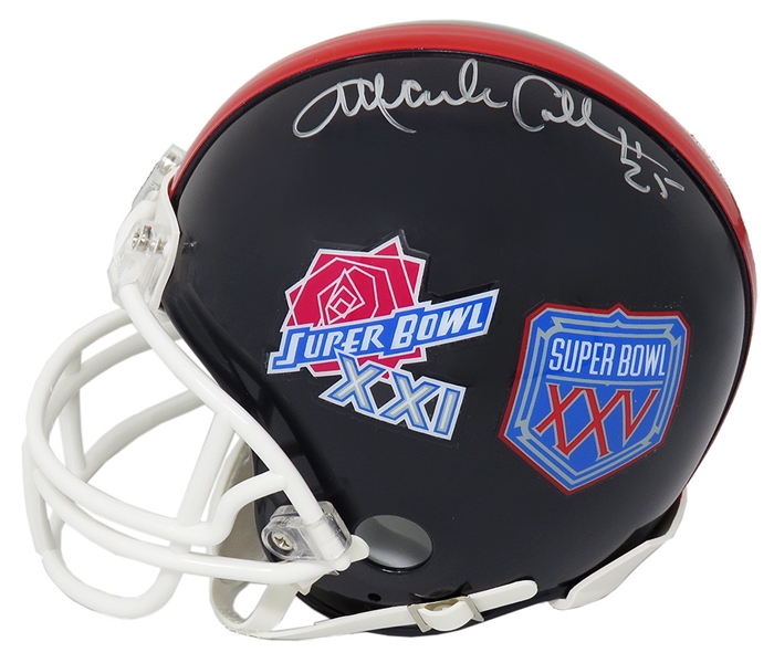 Mark Collins Signed New York Giants Super Bowl XXI & XXV Champs Logo Riddell Mini Helmet