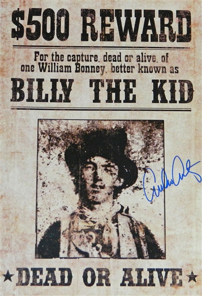 Emilio Estevez Signed Billy The Kid 13x19 Wanted Poster