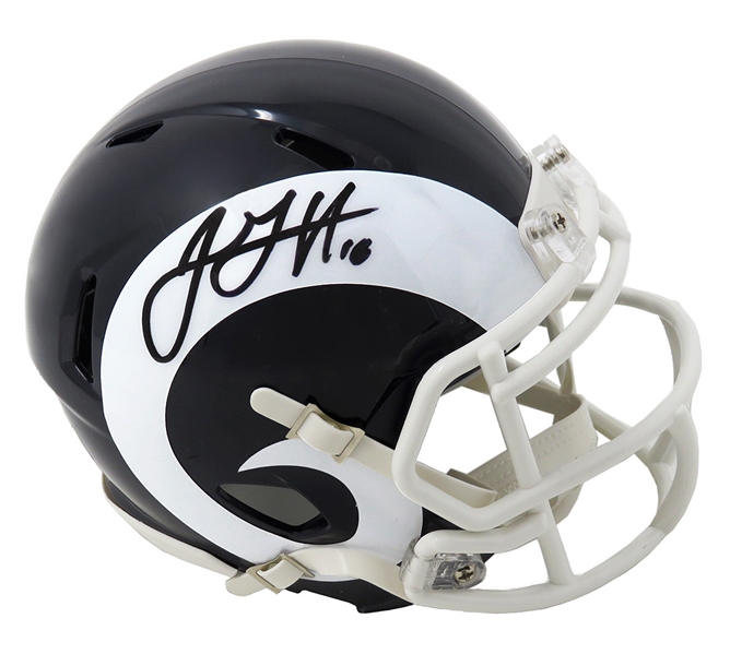 Jared Goff Signed Los Angeles Rams Riddell Speed Mini Helmet