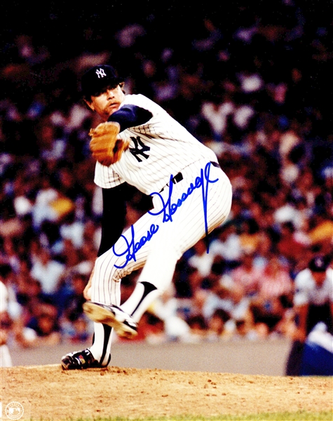 Goose Gossage Signed New York Yankees Pitching Action 8x10 Photo