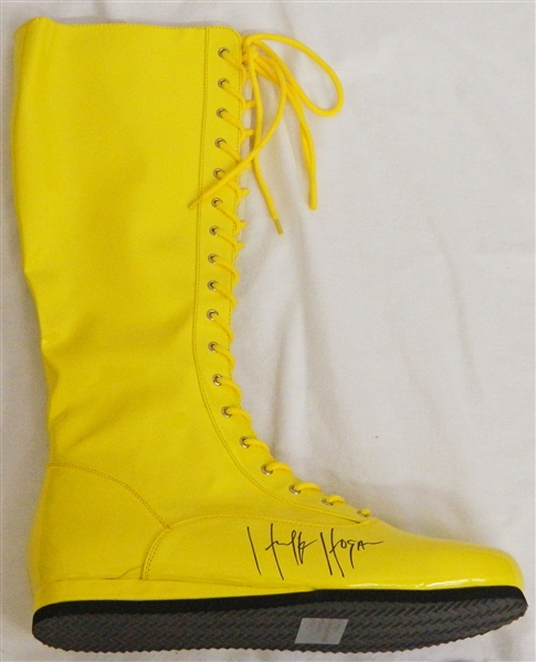 Hulk Hogan Signed Yellow Wrestling Boot