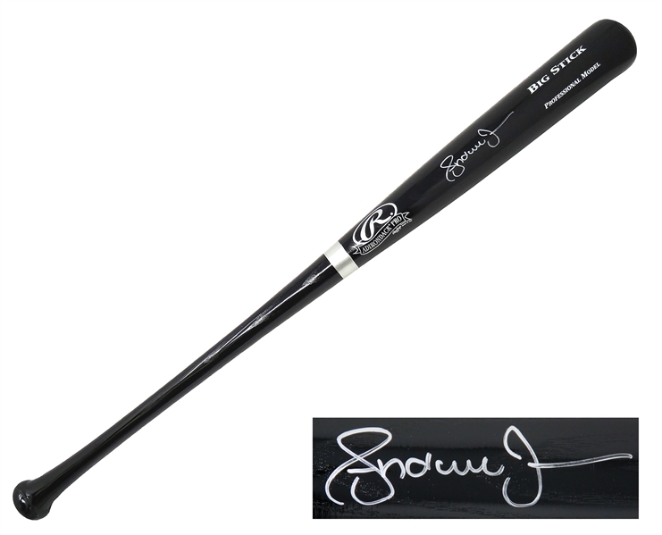Atlanta Braves Andruw Jones Signed Rawlings Big Stick Black Baseball Bat