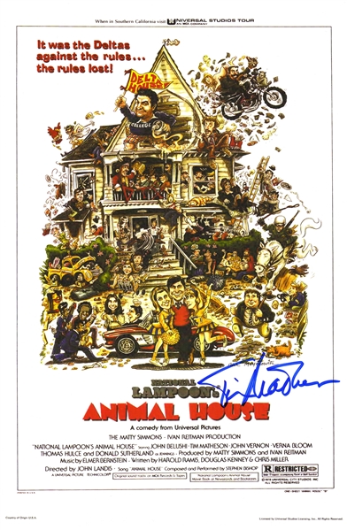 Tim Matheson Signed Animal House 11x17 Movie Poster