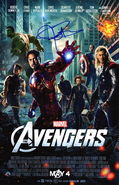 Jeremy Renner Signed The Avengers 11x17 Movie Poster