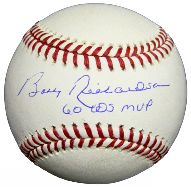 New York Yankees Bobby Richardson Signed Rawlings Official MLB Baseball w/60 WS MVP