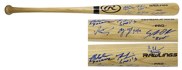 The Sandlot Cast Signed Rawlings Blonde Pro Baseball Bat (6 - Signatures)