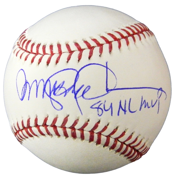 Chicago Cubs Ryne Sandberg Signed Official MLB Baseball w/84 NL MVP