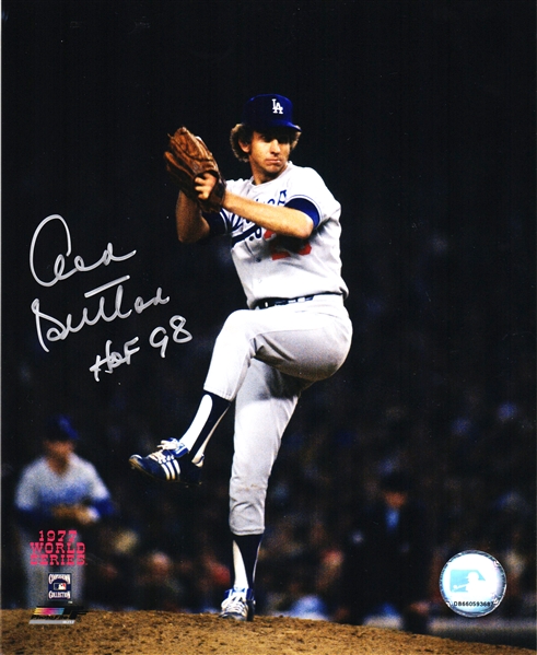 Don Sutton Signed Los Angeles Dodgers 1977 World Series Pitching 8x10 Photo w/HOF98