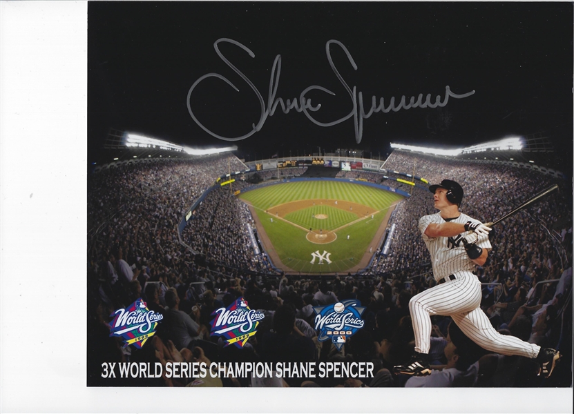 New York Yankees Shane Spencer Signed 8x10 Photo