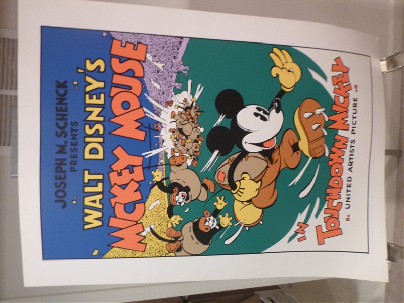 Mickey Mouse in Touchdown Mickey Serigraph