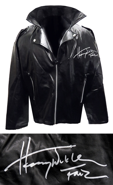 Henry Winkler Signed Black Greaser Costume Biker Jacket w/Fonz