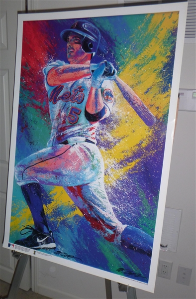 New York Mets 36x24" Fine art lithograph of David Wright done by renowned sports artist Bill Lopa