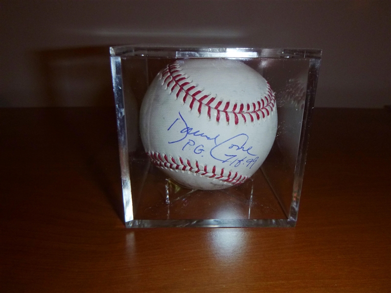 New York Yankees David Cone Signed Baseball With PG Inscription 