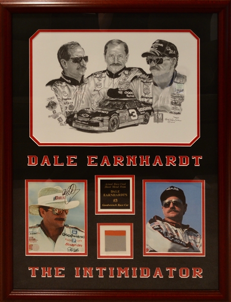 Nascar Dale Earnhardt "The Intimidator" Signed Photo Collage Framed 