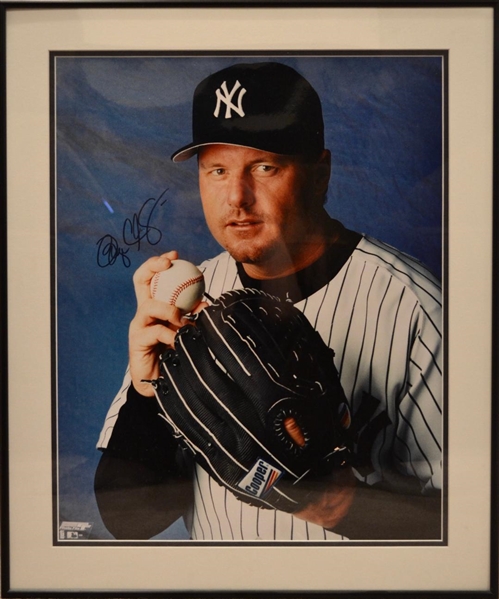 New York Yankees Roger Clemens Signed Photo Framed