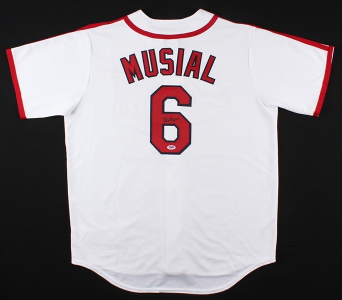 Stan Musial Signed Cardinals Jersey (PSA COA)