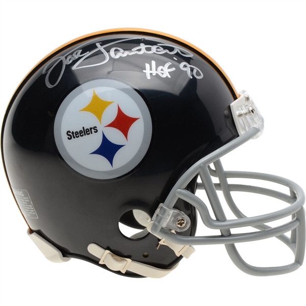 Jack Lambert Pittsburgh Steelers Autographed Riddell Throwback 1963 - 1976 Mini Helmet with "HOF 90" Inscription