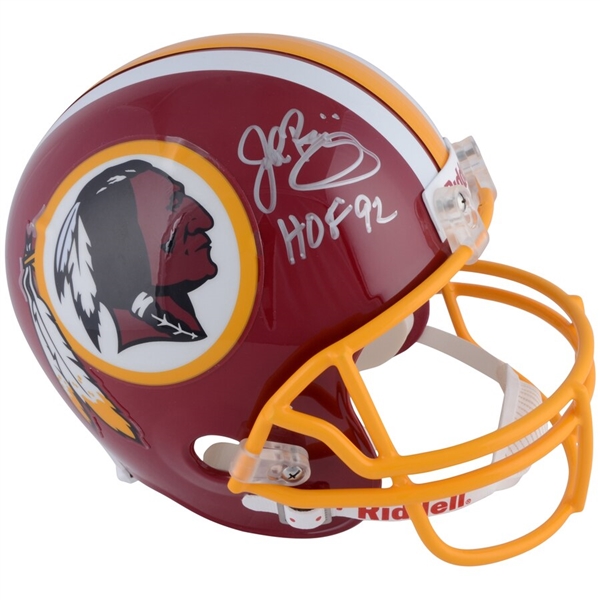 John Riggins Washington Redskins Autographed Riddell Replica Helmet with "HOF 92" Inscription
