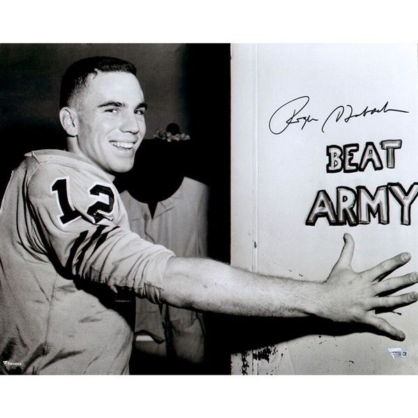 Roger Staubach Navy Midshipmen Autographed 8" x 10" Beat Army Photograph