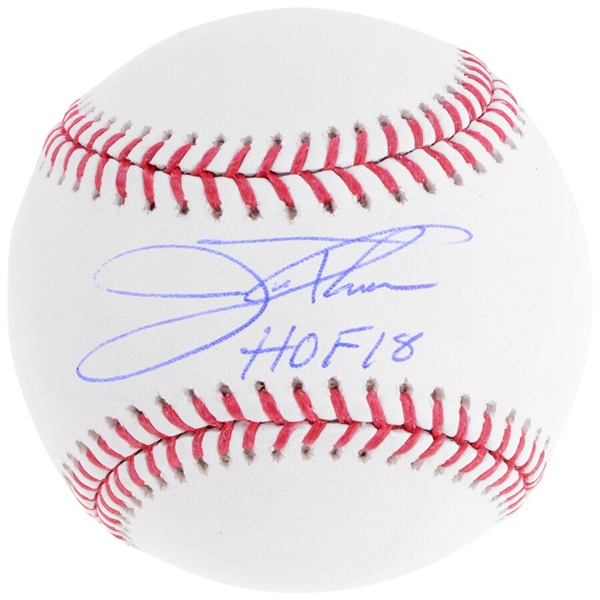Jim Thome Cleveland Indians Autographed Baseball with "HOF 18" Inscription