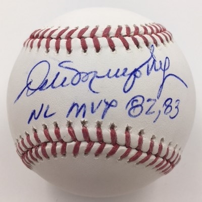 Atlanta Braves Dale Murphy Signed Baseball MVP 82,83 Inscription