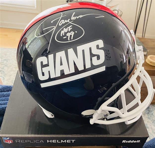NY Giants HOFer Lawrence Taylor Signed Full Size Replica Helmet With Inscription HOF  99 TO BENEFIT JAR OF HOPE