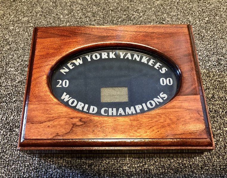 New York Yankees 2000  Balfour original Players World Series Championship Cherry and Etched glass Ring boxes