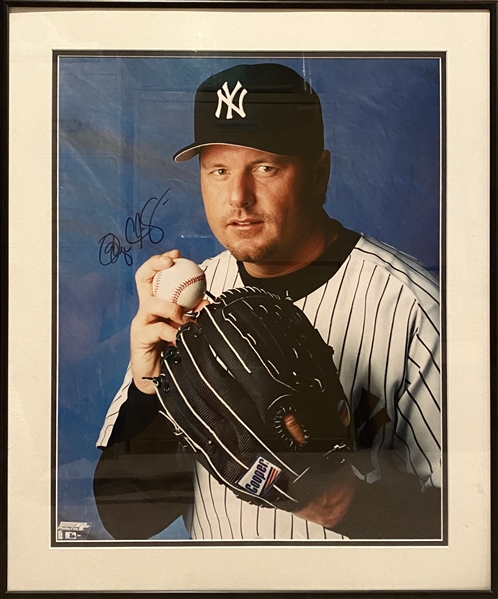 New York Yankees Roger Clemens Signed 16x20 Photo Framed 