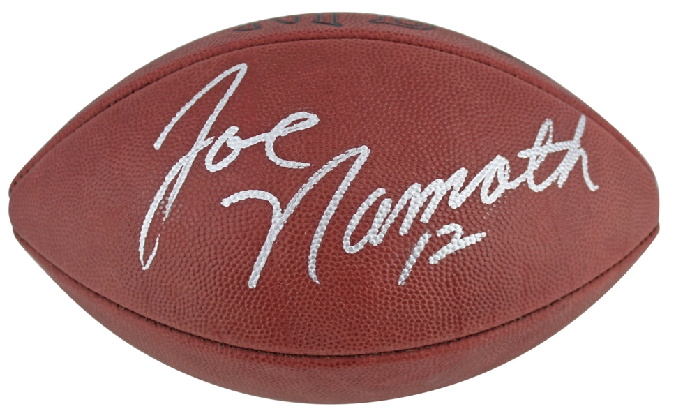 NY JET Joe Namath Hand Signed Official NFL Wilson Football.