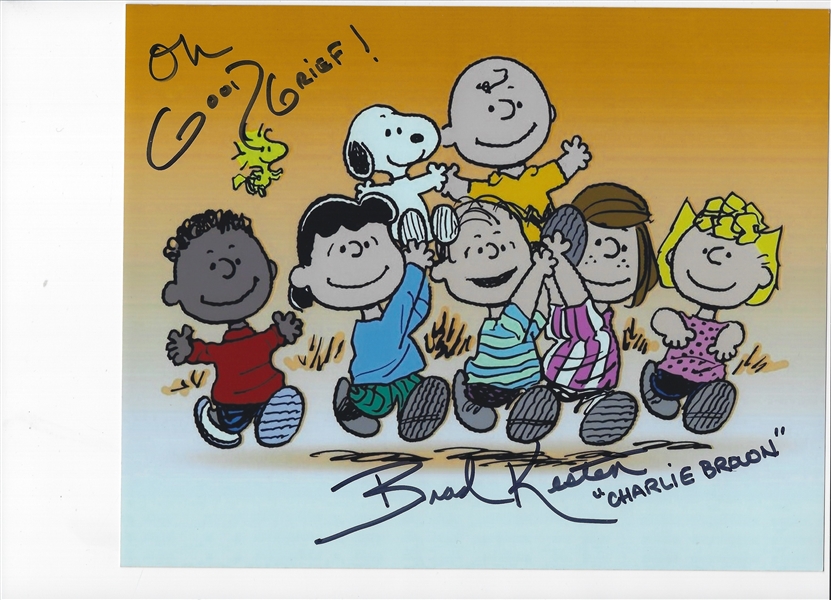 Brad Kesten The Voice Of Charlie Brown Signed 8x10 Photo Peanuts Gang "OH GOOD GRIEF"