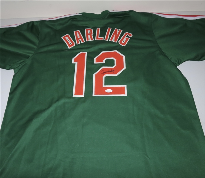 NY METS RON DARLING SIGNED GREEN ST.PATRICKS DAY JERSEY