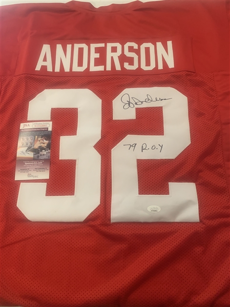 ST.LOUIS CARDINALS OTIS ANDERSON SIGNED RED JERSEY WITH INSCRIPTION 79 R.O.Y. 