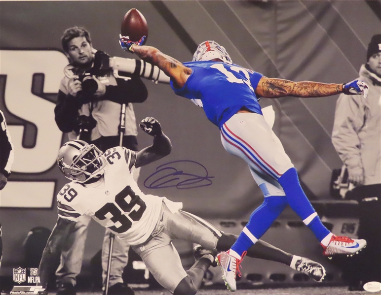 NEW YORK GIANTS ODELL BECKHAM JR SIGNED 8X10 "THE CATCH" PHOTO