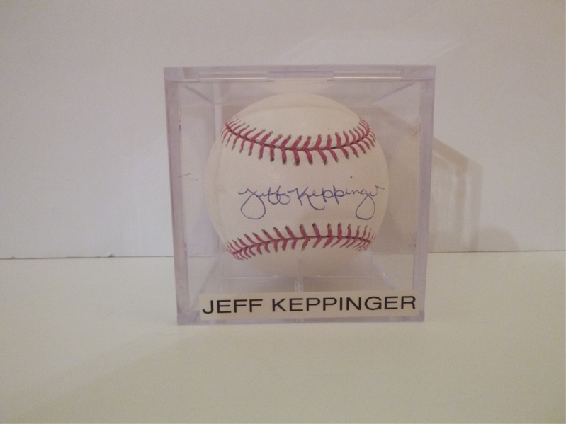 JEFF KEPPINGER FORMER NEW YORK METS INFIELDER SIGNED BASEBALL