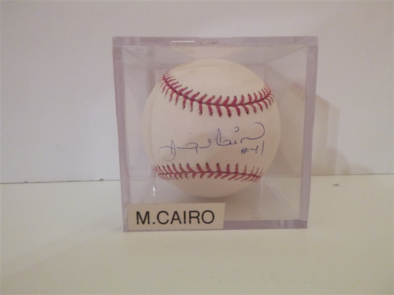 Miguel Cairo Former Reds Infielder Signed Baseball (Steiner)