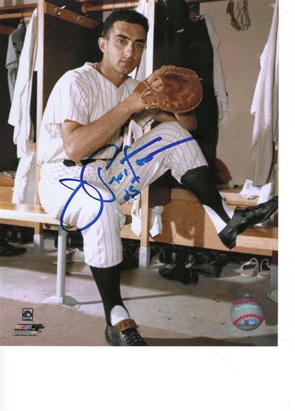 New York Yankees Joe Pepitone Signed 8x10 Photo (Real McCoy Cert)