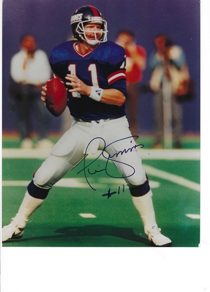 New York Giants Phil Simms Signed 8x10 Photo 
